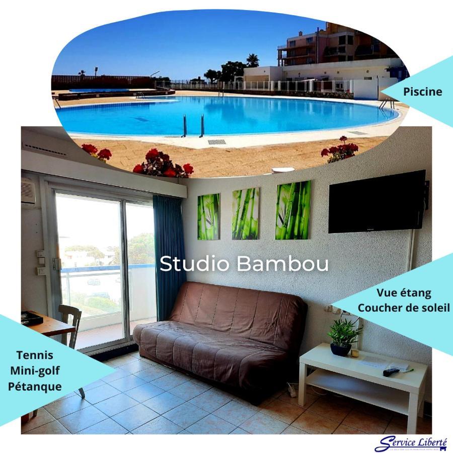 Ferienwohnung Studio Bambou - Piscine - Acces Direct A La Plage - Lydia Playa Le Barcarès Exterior foto